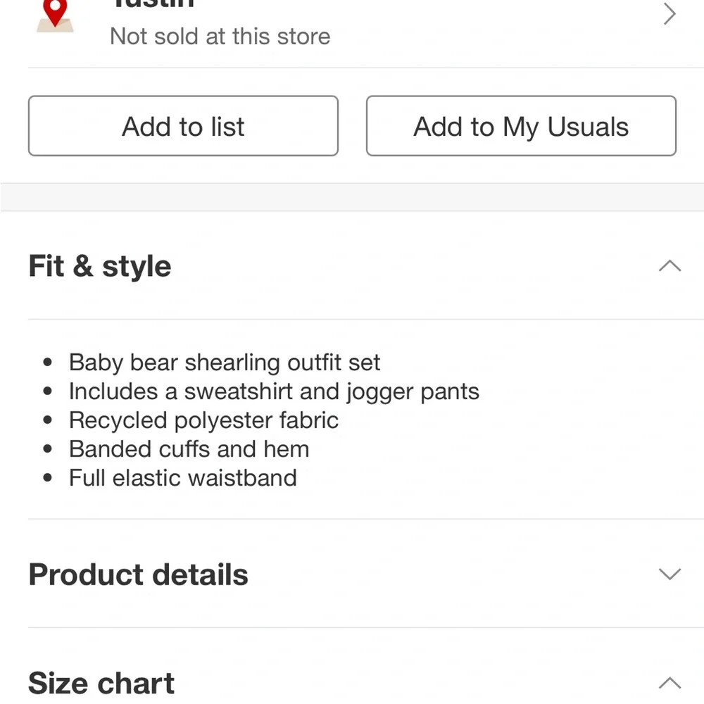 Cat & Jack Baby Bear Shearling Top & Bottom Set